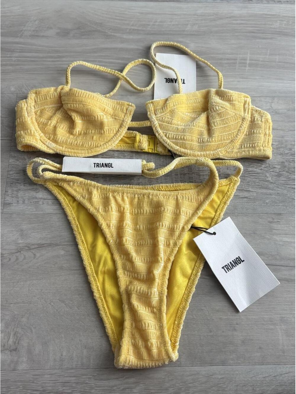 Triangl Women's Yellow Bikinis-and-tankini-set